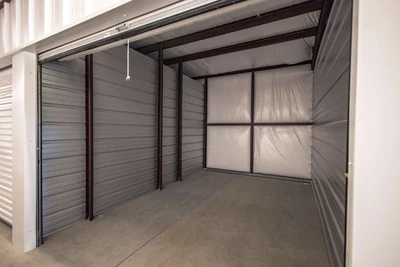 Interior view of climate controlled self storage unit